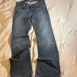 7 For All Mankind Dark Blue Boot Cut Jeans